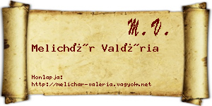 Melichár Valéria névjegykártya